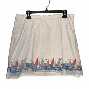 Sailing Print Women's Skort